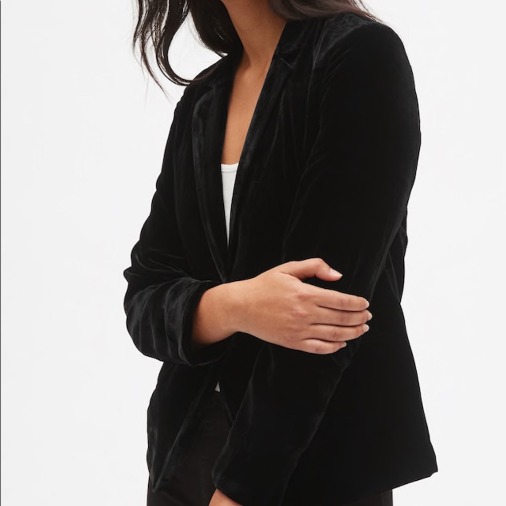GAP Black Velvet Blazer